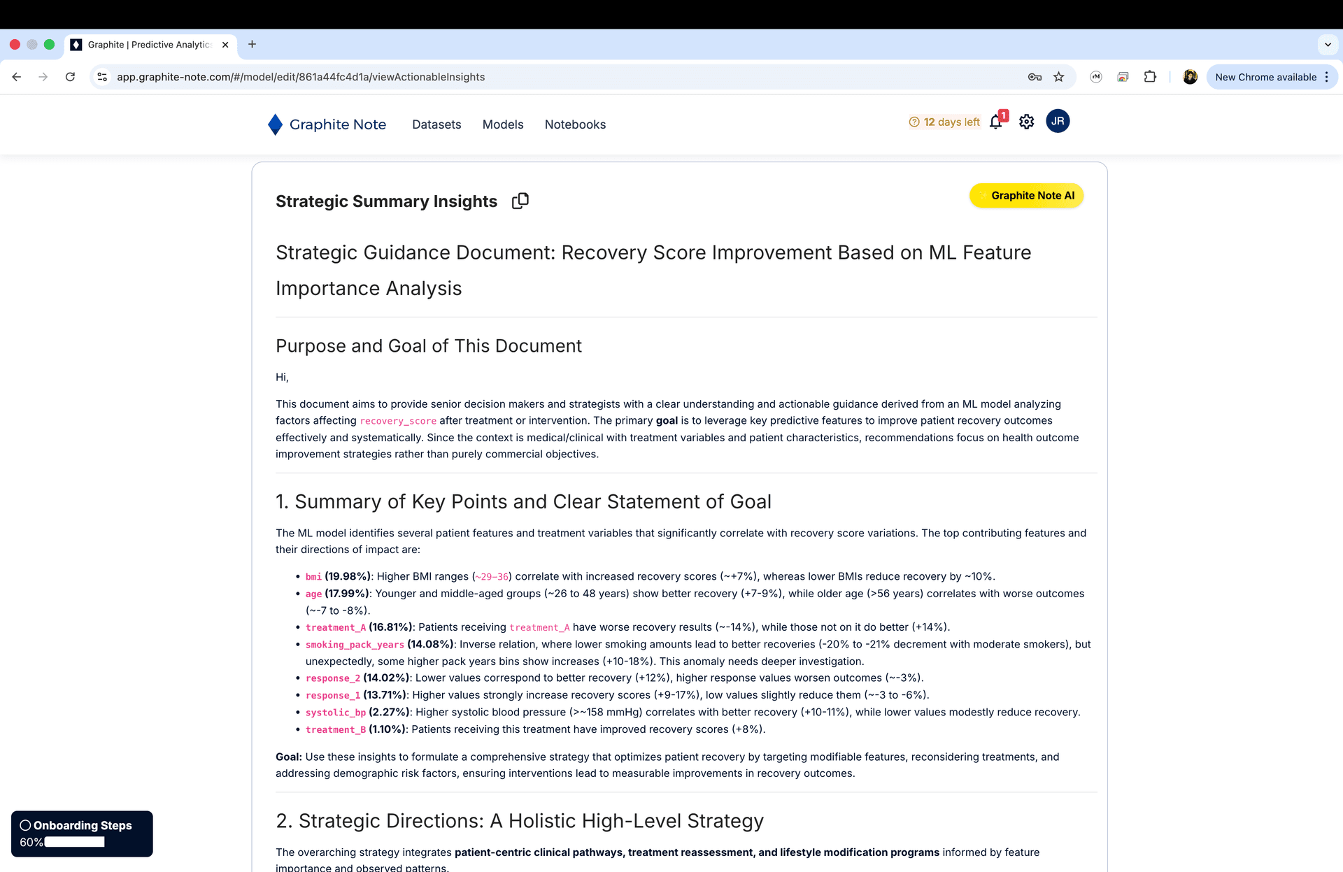 Graphite Note results